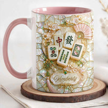 Load image into Gallery viewer, Personalized Mahjong Lovers Accent Mug Custom Gift for Gamers
