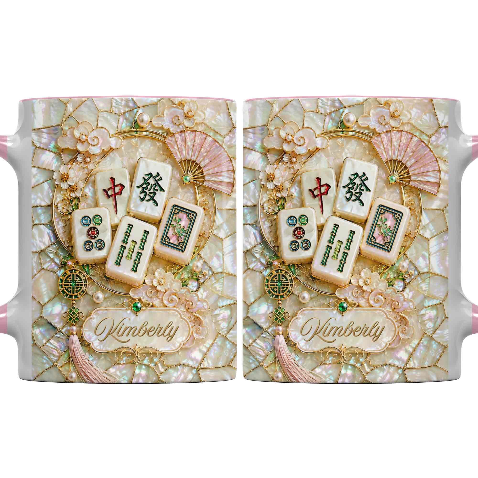Personalized Mahjong Lovers Accent Mug Custom Gift for Gamers