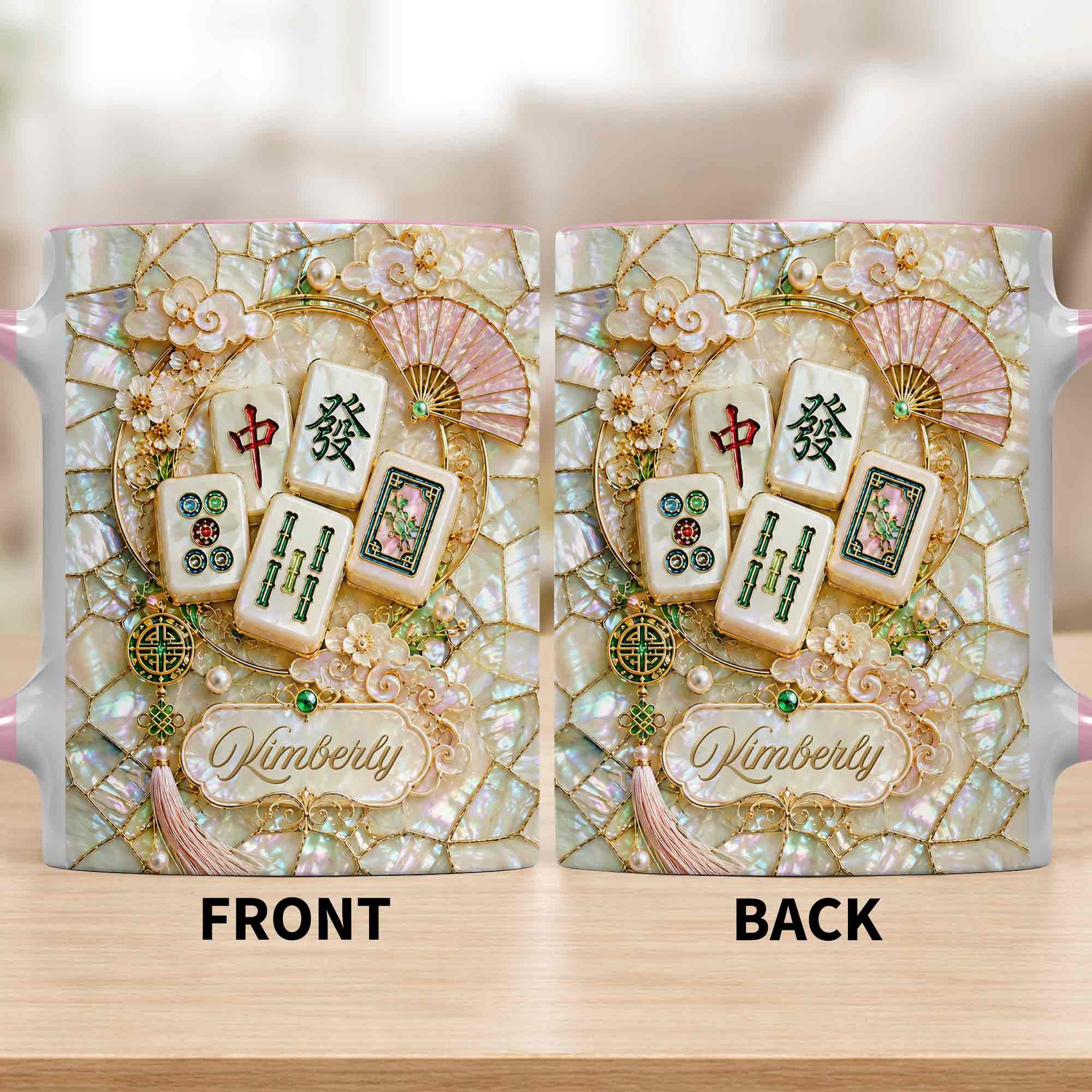 Personalized Mahjong Lovers Accent Mug Custom Gift for Gamers