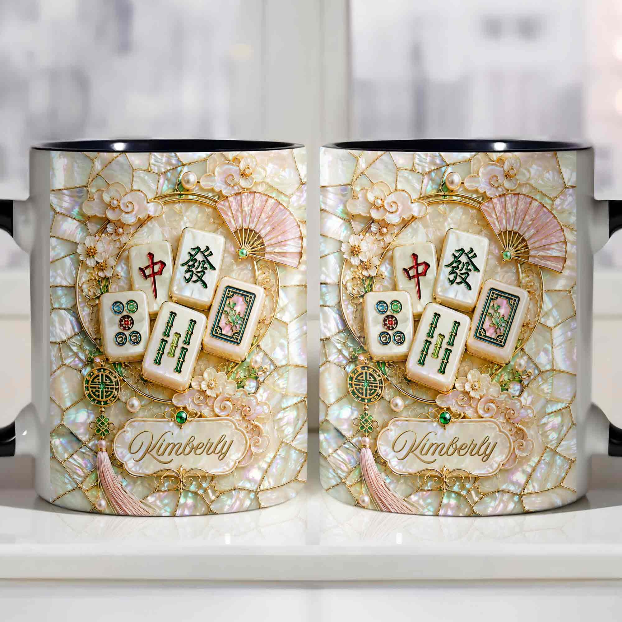 Personalized Mahjong Lovers Accent Mug Custom Gift for Gamers