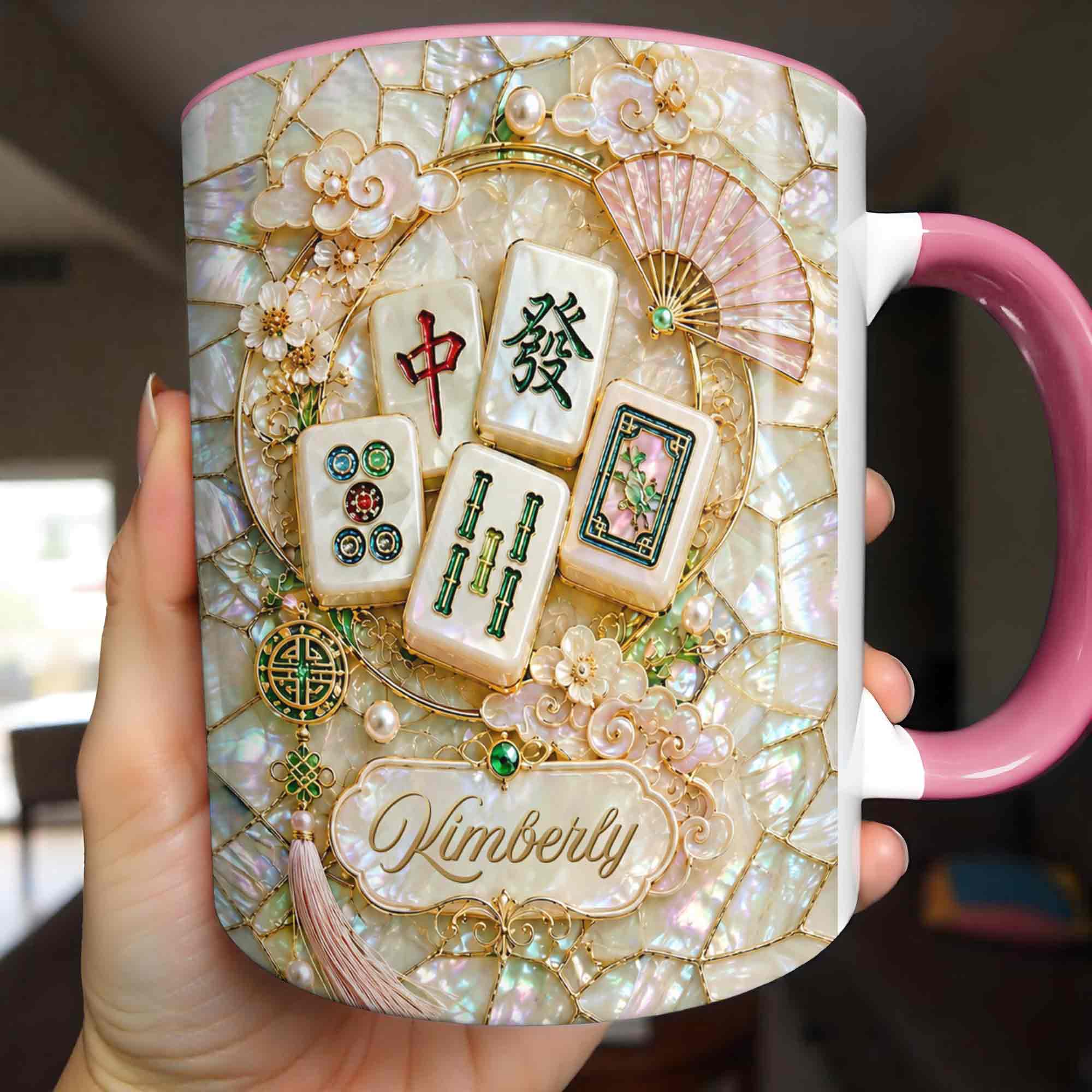 Personalized Mahjong Lovers Accent Mug Custom Gift for Gamers