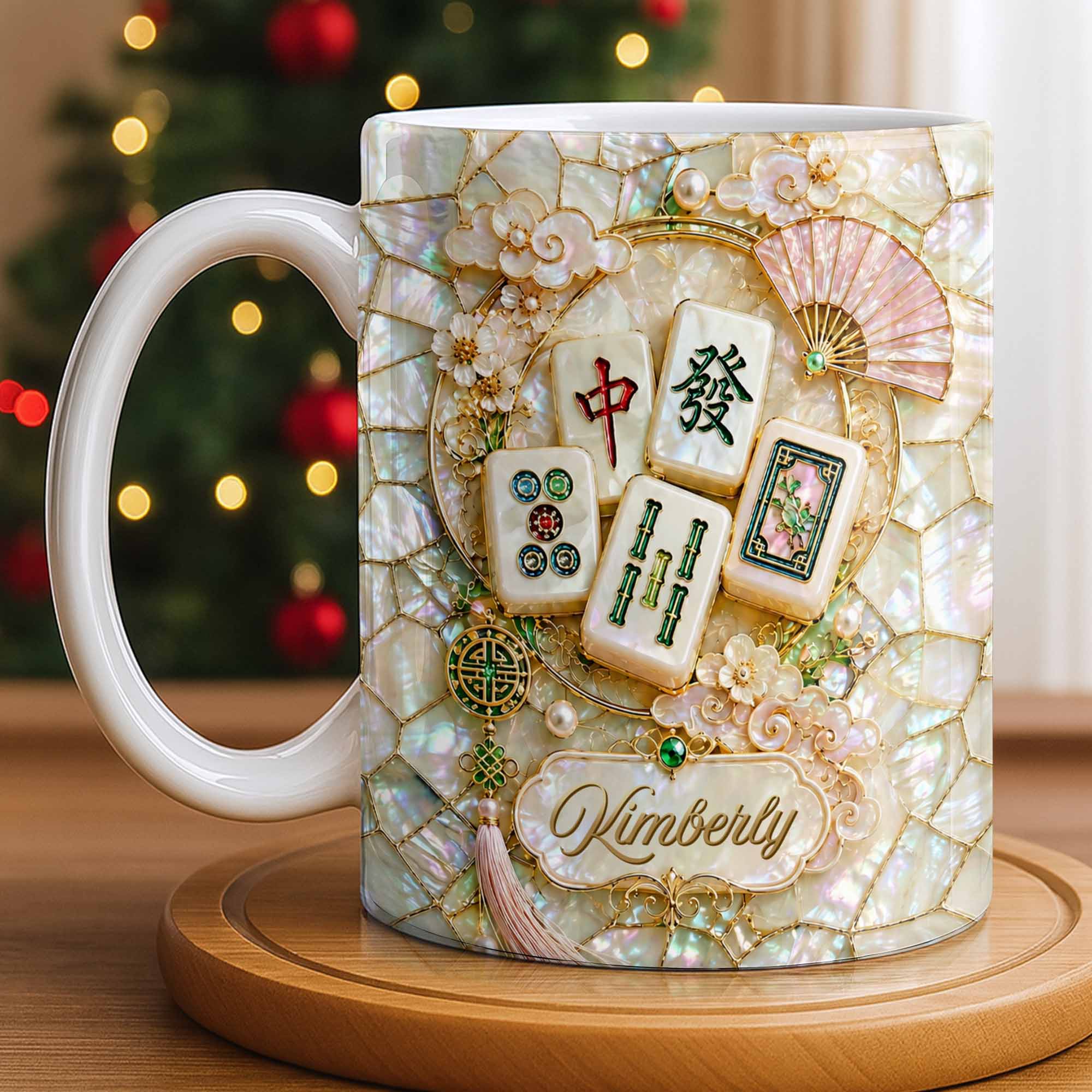 Personalized Mahjong Tile Coffee Mug Custom Gift for Mom
