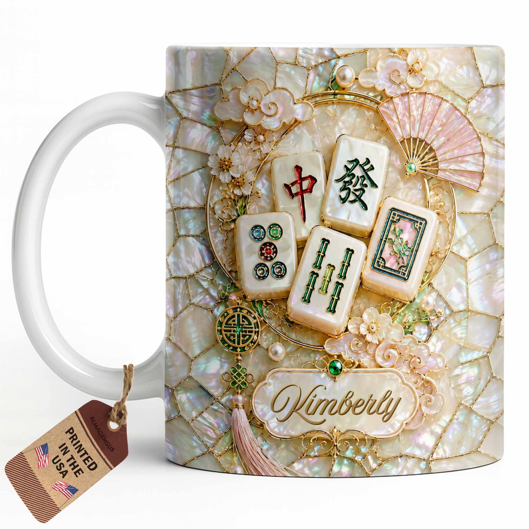 Personalized Mahjong Tile Coffee Mug Custom Gift for Mom