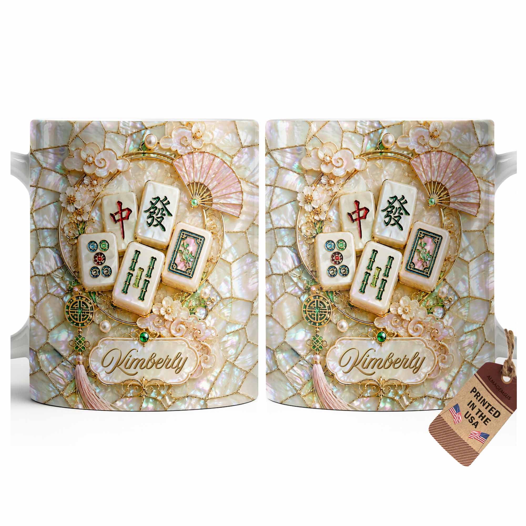 Personalized Mahjong Tile Coffee Mug Custom Gift for Mom