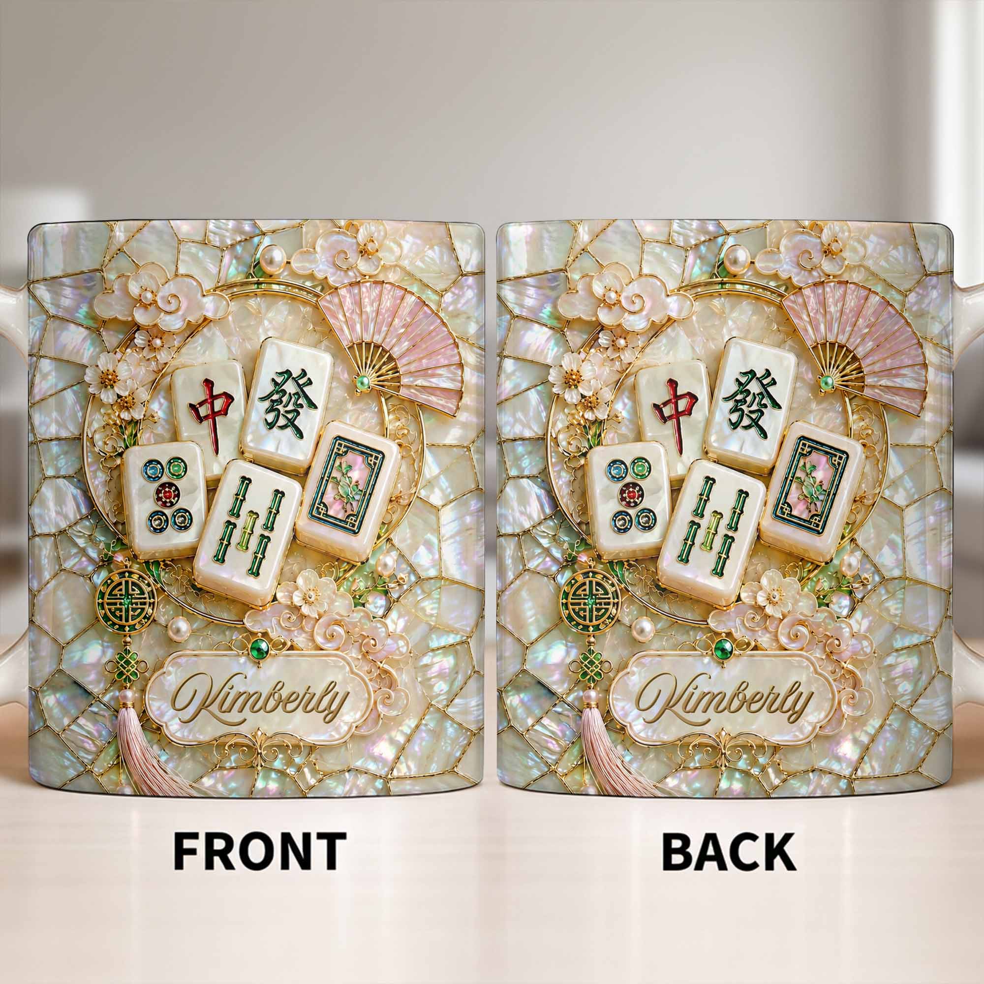 Personalized Mahjong Tile Coffee Mug Custom Gift for Mom