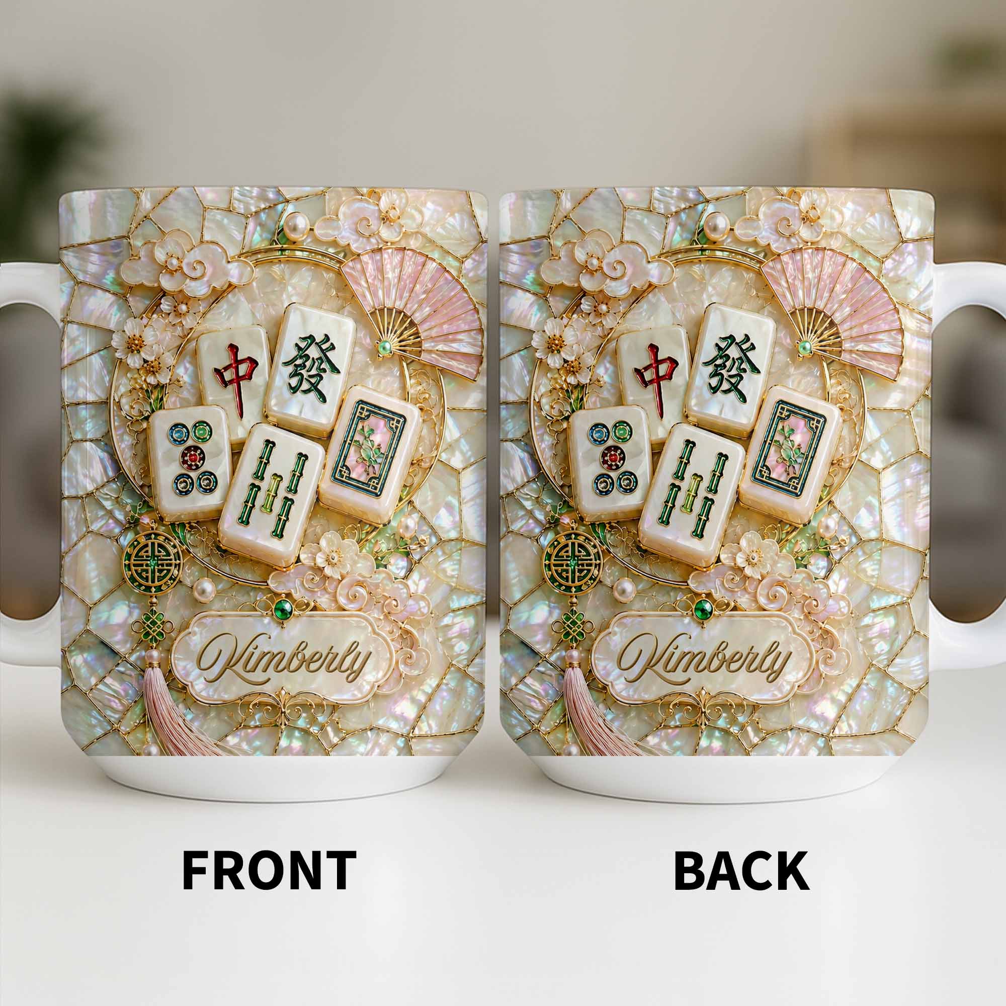 Personalized Mahjong Tile Coffee Mug Custom Gift for Mom