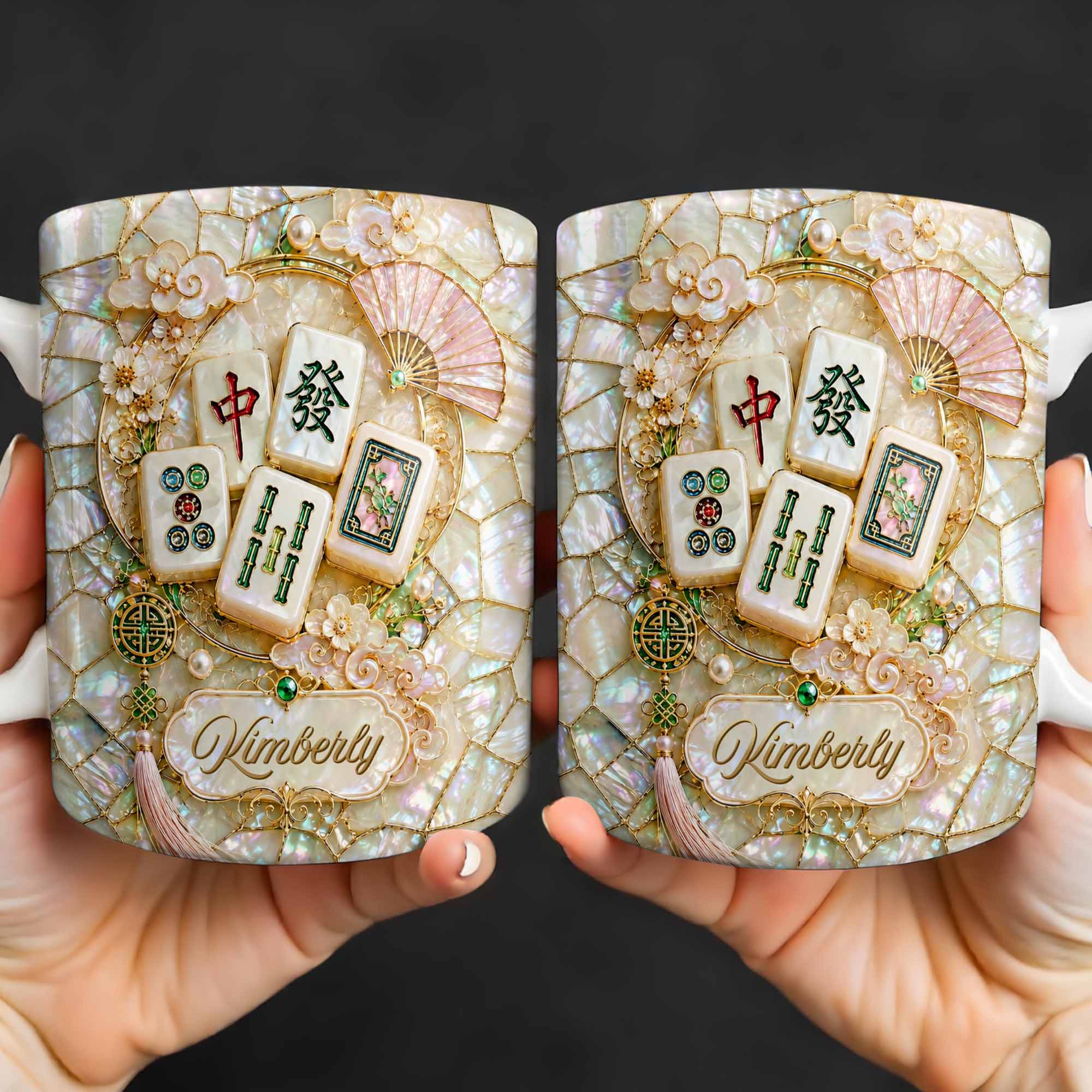 Personalized Mahjong Tile Coffee Mug Custom Gift for Mom