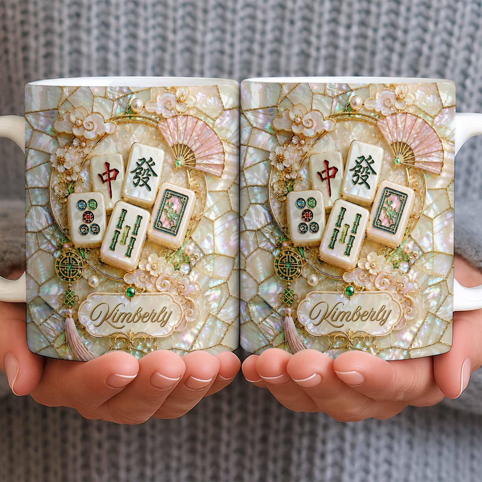 Personalized Mahjong Tile Coffee Mug Custom Gift for Mom