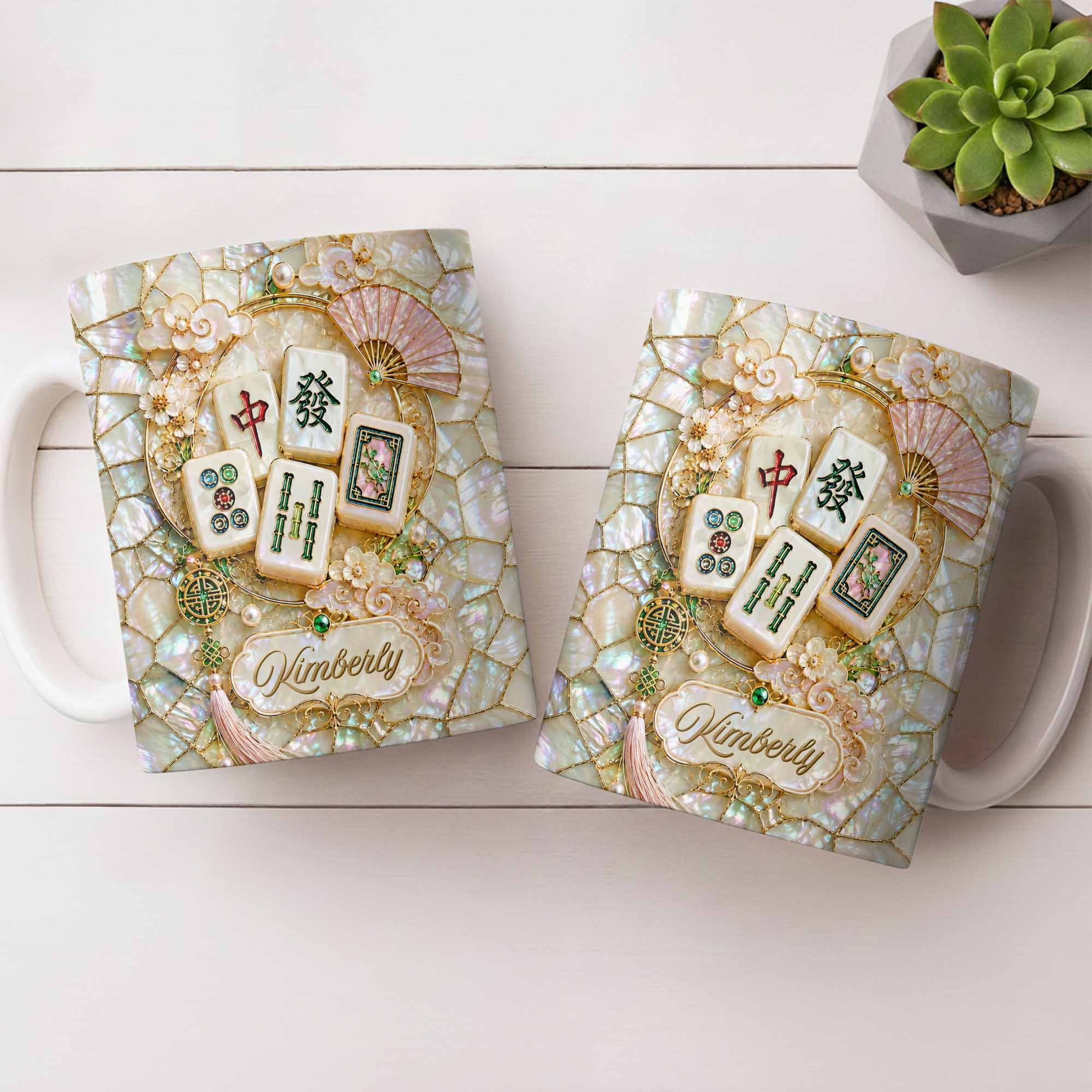 Personalized Mahjong Tile Coffee Mug Custom Gift for Mom