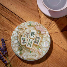 Load image into Gallery viewer, Personalized Mahjong Ceramic Coaster Custom Name Gift for Mom
