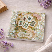 Load image into Gallery viewer, Personalized Mahjong Tiles Ceramic Coaster Custom Gift for Grandma
