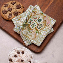 Load image into Gallery viewer, Personalized Mahjong Tiles Ceramic Coaster Custom Gift for Grandma

