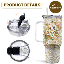 Load image into Gallery viewer, Personalized 40oz Stainless Steel Tumbler Mahjong Design Gift
