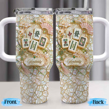 Load image into Gallery viewer, Personalized 40oz Stainless Steel Tumbler Mahjong Design Gift
