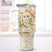Load image into Gallery viewer, Personalized 40oz Stainless Steel Tumbler Mahjong Design Gift

