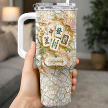 Load image into Gallery viewer, Personalized 40oz Stainless Steel Tumbler Mahjong Design Gift
