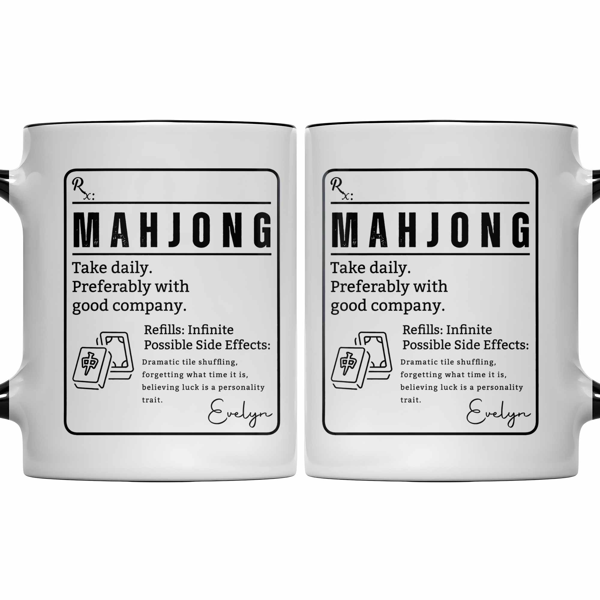 Personalized Mahjong Accent Mug Custom Gift for Friends