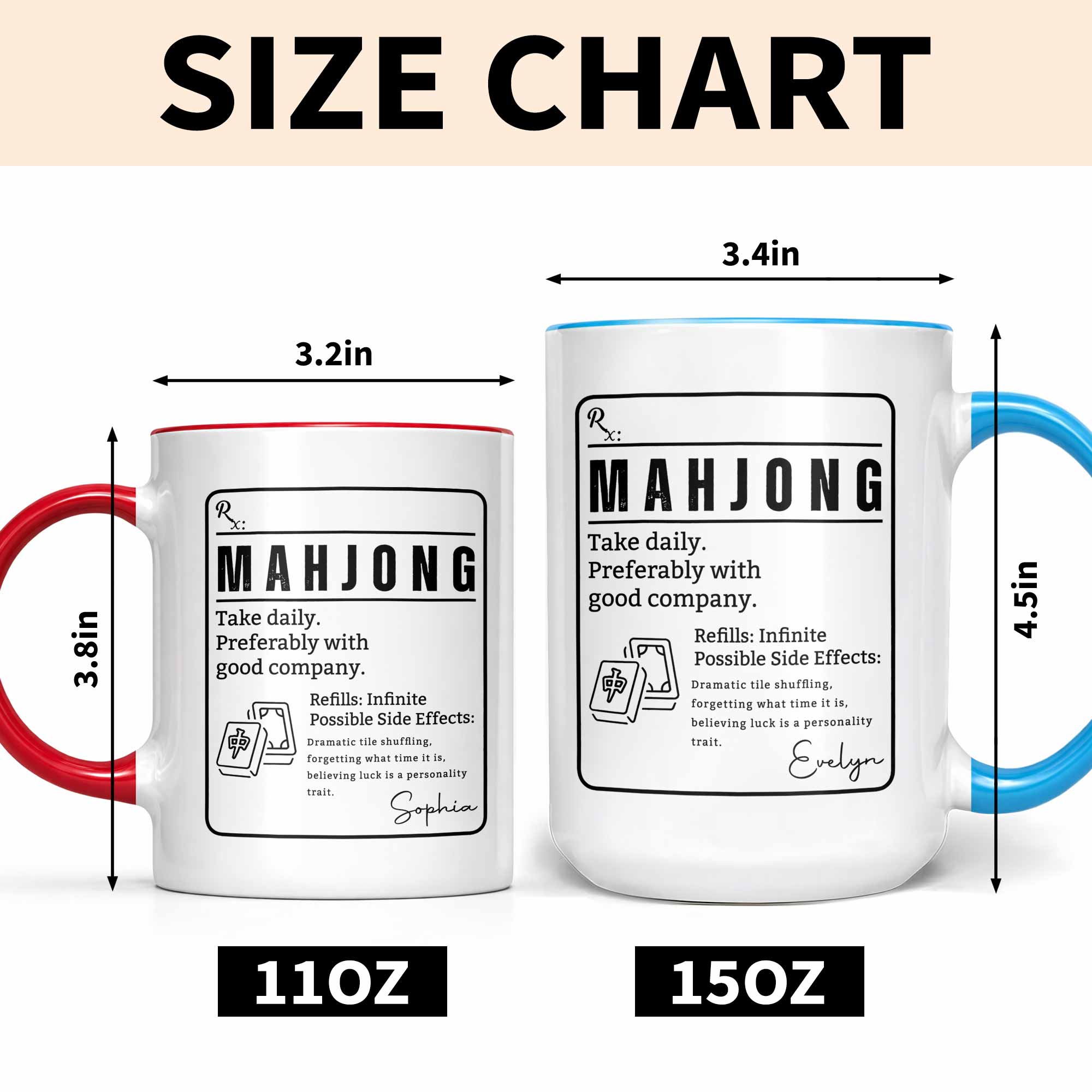 Personalized Mahjong Accent Mug Custom Gift for Friends