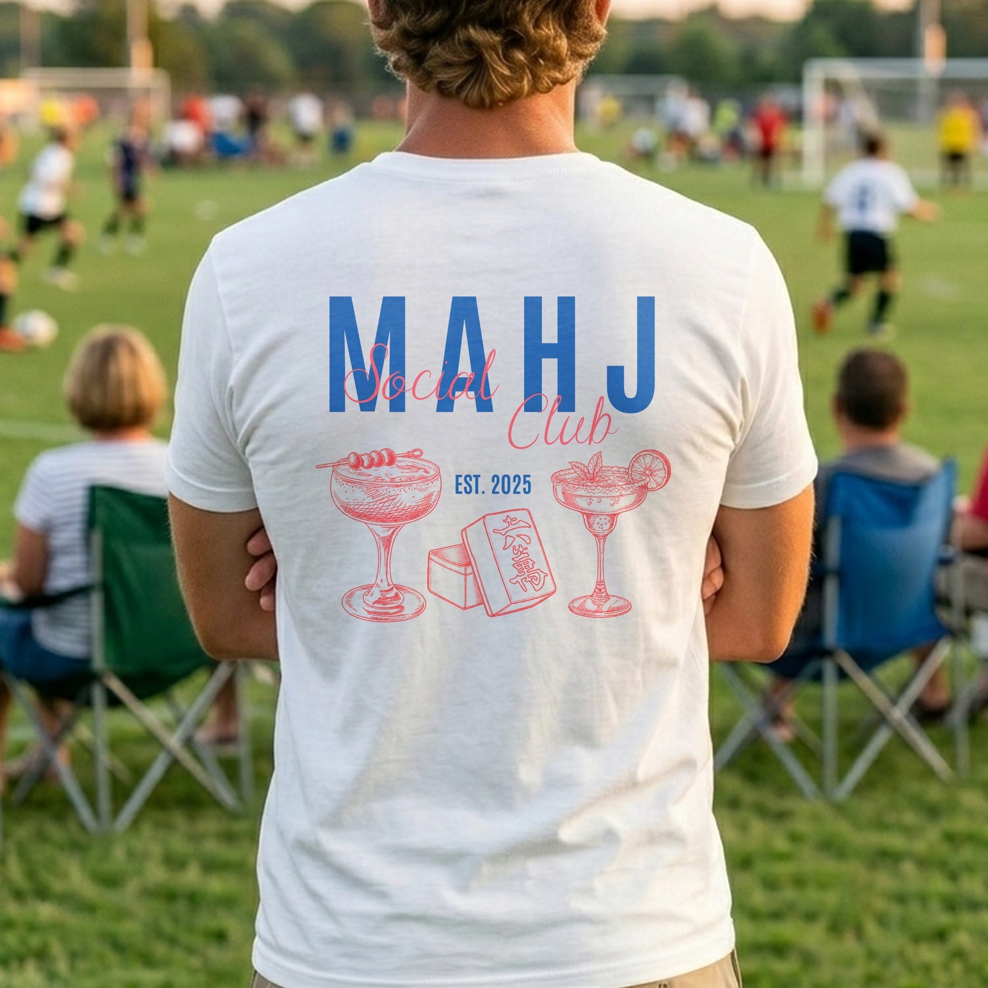 Personalized Game Night T-Shirt Custom Name Mahjong Design