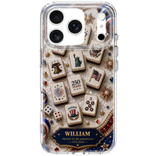 Load image into Gallery viewer, Personalized Clear Phone Case 4th of July Freedom Design
