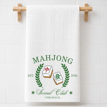 Load image into Gallery viewer, Personalized Mahjong Kitchen Towel Custom Gift for Game Night
