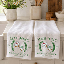Load image into Gallery viewer, Personalized Mahjong Kitchen Towel Custom Gift for Game Night

