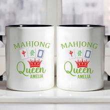 Load image into Gallery viewer, Personalized Mahjong Queen Accent Mug Custom Name Gift for Mom
