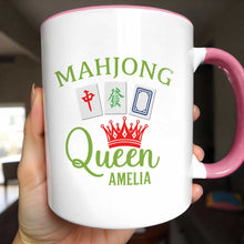 Load image into Gallery viewer, Personalized Mahjong Queen Accent Mug Custom Name Gift for Mom
