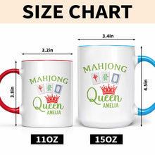 Load image into Gallery viewer, Personalized Mahjong Queen Accent Mug Custom Name Gift for Mom

