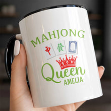 Load image into Gallery viewer, Personalized Mahjong Queen Accent Mug Custom Name Gift for Mom
