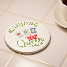 Load image into Gallery viewer, Personalized Mahjong Queen Ceramic Coaster Custom Gift for Her
