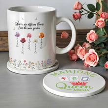 Load image into Gallery viewer, Personalized Mahjong Queen Ceramic Coaster Custom Gift for Her
