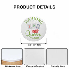 Load image into Gallery viewer, Personalized Mahjong Queen Ceramic Coaster Custom Gift for Her
