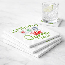 Load image into Gallery viewer, Personalized Mahjong Queen Custom Ceramic Coaster for Mom
