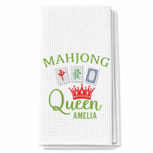 Load image into Gallery viewer, Personalized Mahjong Queen Kitchen Towel Custom Gift for Mom
