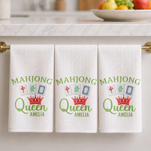 Load image into Gallery viewer, Personalized Mahjong Queen Kitchen Towel Custom Gift for Mom
