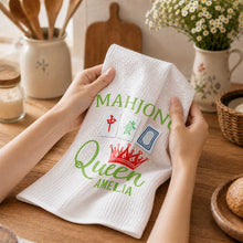 Load image into Gallery viewer, Personalized Mahjong Queen Kitchen Towel Custom Gift for Mom
