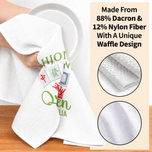 Load image into Gallery viewer, Personalized Mahjong Queen Kitchen Towel Custom Gift for Mom
