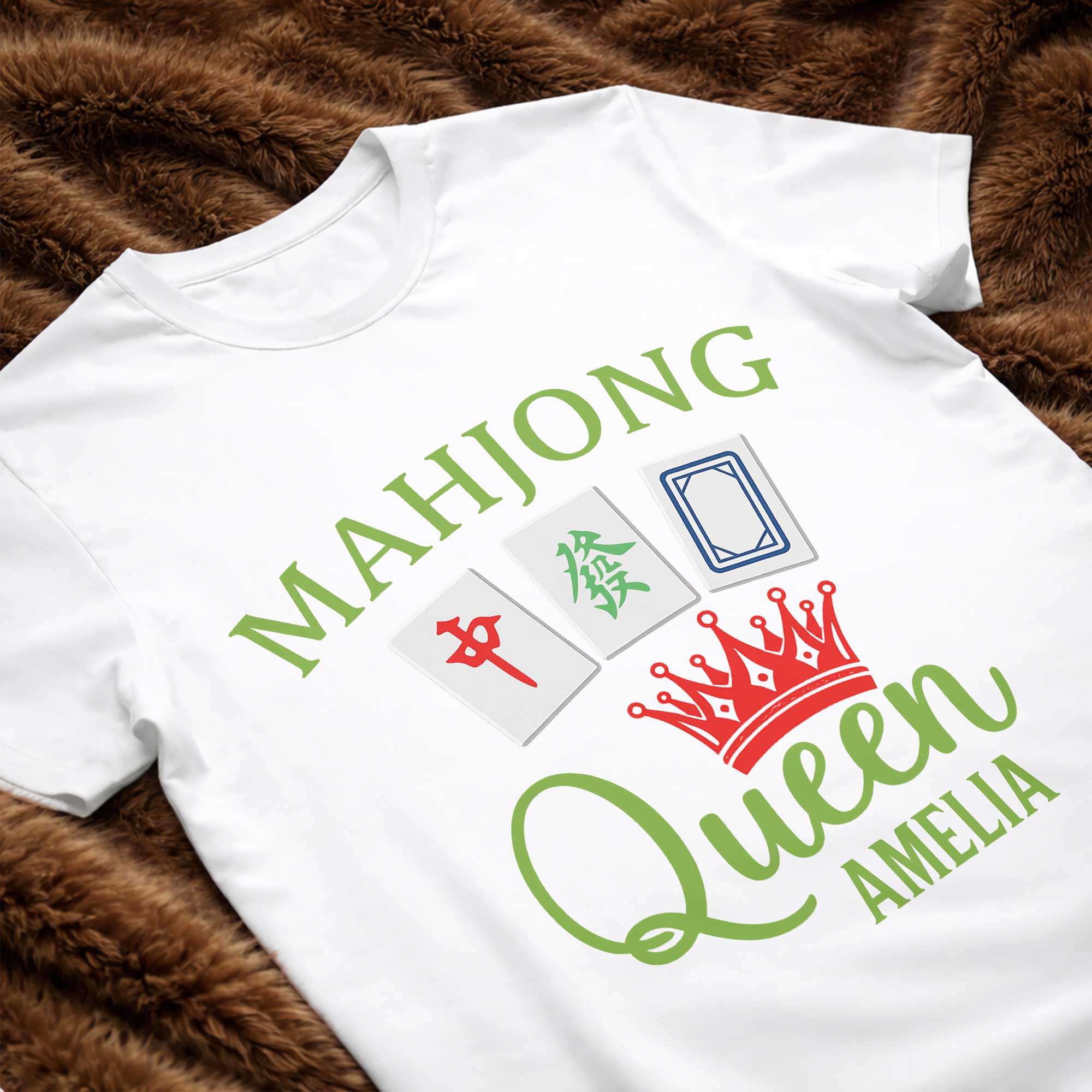 Personalized Mahjong Queen T-shirt and Hoodie Gift for Her
