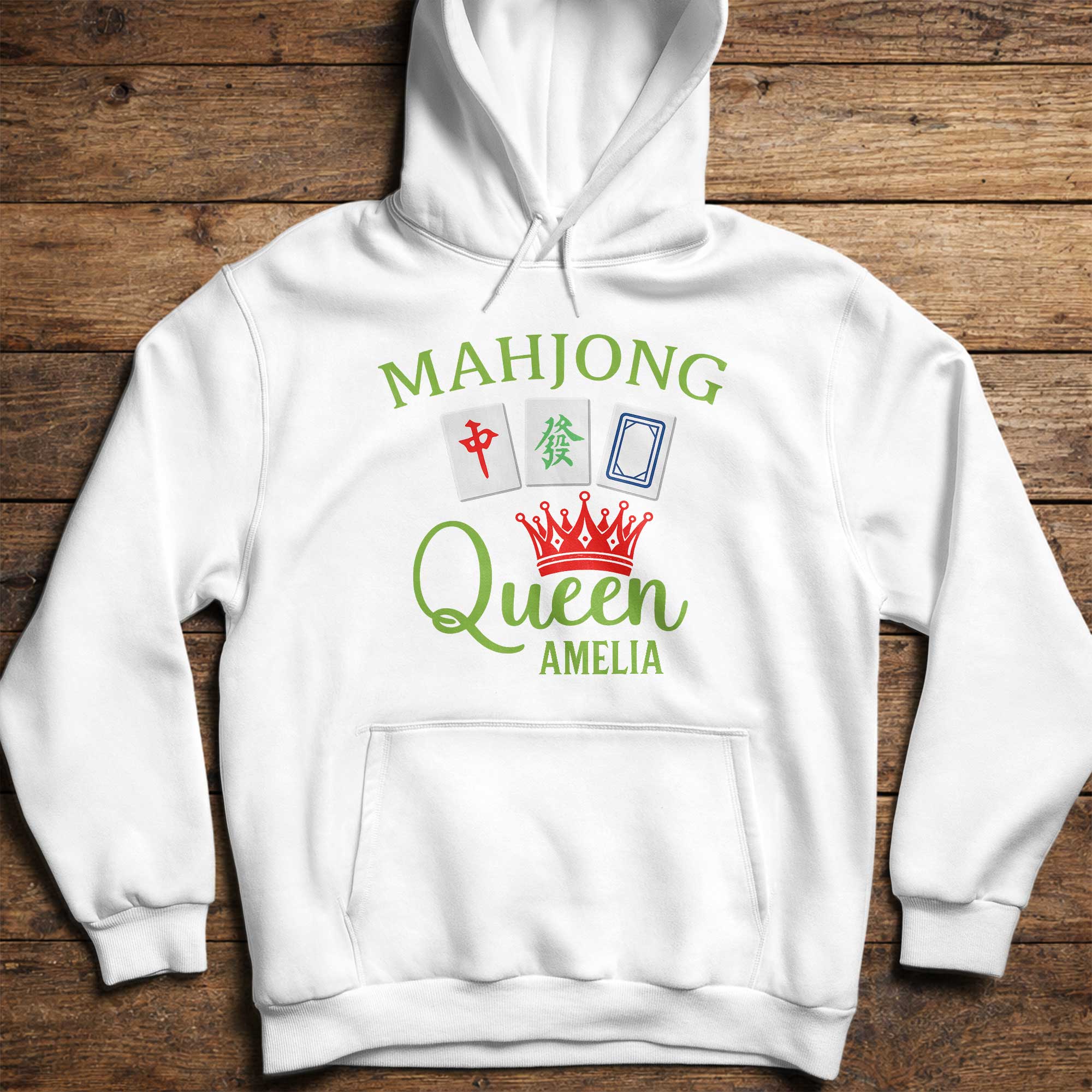 Personalized Mahjong Queen T-shirt and Hoodie Gift for Her