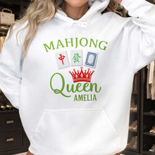 Load image into Gallery viewer, Personalized Mahjong Queen T-shirt and Hoodie Gift for Her
