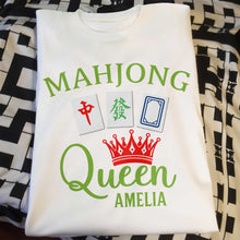 Load image into Gallery viewer, Personalized Mahjong Queen T-shirt and Hoodie Gift for Her
