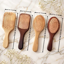 Load image into Gallery viewer, Personalized Bamboo Hair Brush Custom Name Mahjong Queen Gift

