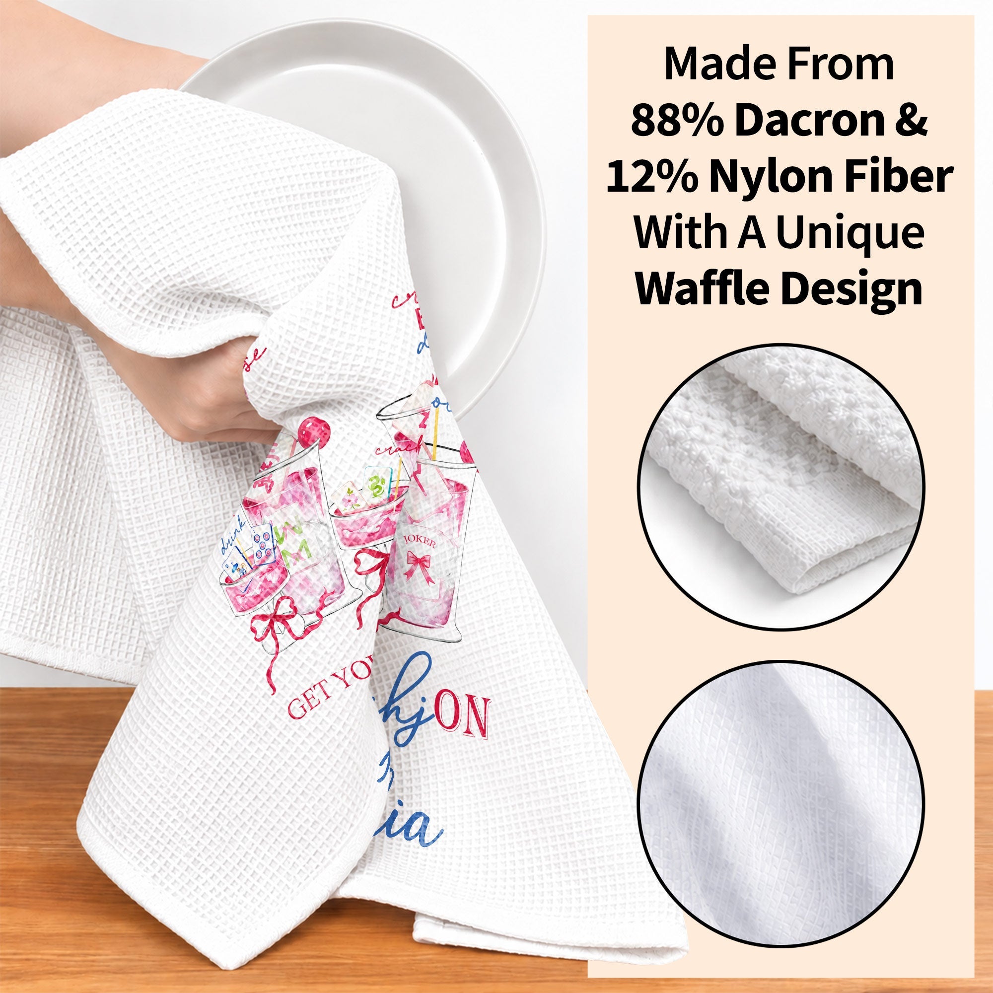 Personalized Kitchen Towel Custom Name for Game Night Enthusiasts