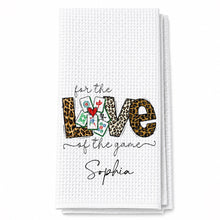 Load image into Gallery viewer, Personalized Leopard Print Kitchen Towel Custom Name Gift for Hobbyists
