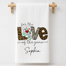 Load image into Gallery viewer, Personalized Leopard Print Kitchen Towel Custom Name Gift for Hobbyists

