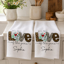 Load image into Gallery viewer, Personalized Leopard Print Kitchen Towel Custom Name Gift for Hobbyists
