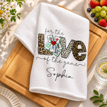 Load image into Gallery viewer, Personalized Leopard Print Kitchen Towel Custom Name Gift for Hobbyists
