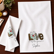 Load image into Gallery viewer, Personalized Leopard Print Kitchen Towel Custom Name Gift for Hobbyists
