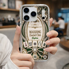 Load image into Gallery viewer, Personalized Clear Phone Case for Mahjong Lovers with Name

